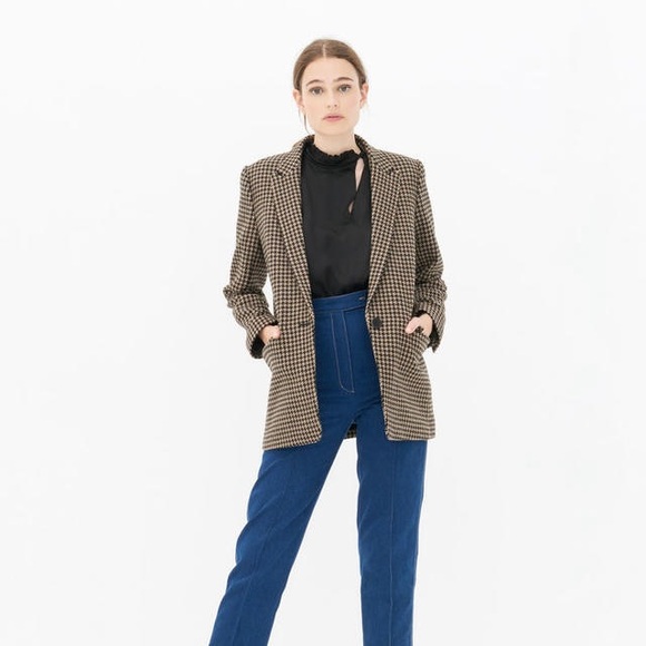 Sandro Lodger Houndstooth Wool-blend Jacket - Picture 4 of 10